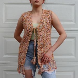 Vintage Handmade Crochet Vest